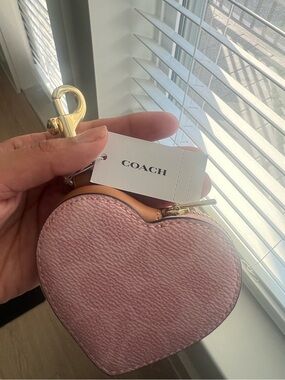 Coach Heart Bag Charm NWT